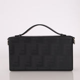 Fendi Zucca Black Soft Trunk Baguette with Strap