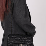 Limited Edition Chanel 2014 Calfskin CC Stitched Medium Single Flap
