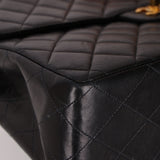 Chanel 2000 Lambskin Jumbo 24KGP Turnlock Single Flap