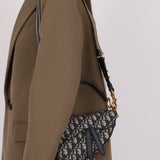 Dior 2020 Mini Oblique Saddle with Guitar Strap