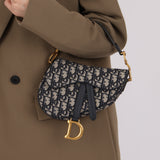 Dior 2020 Mini Oblique Saddle with Guitar Strap