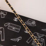Chanel 2002 Canvas Icon Chain Pochette