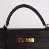 Hermès 2005 Chocolate Epsom Retourne Kelly 32 GHW