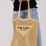 Prada Crochet Logo Tote