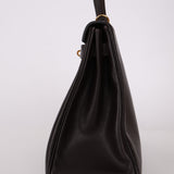 Hermès 2005 Chocolate Epsom Retourne Kelly 32 GHW