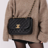 Chanel 2000 Caviar XL Logo Single Flap Bag