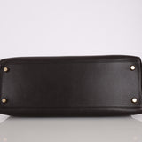 Hermès 2005 Chocolate Epsom Retourne Kelly 32 GHW
