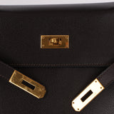 Hermès 2005 Chocolate Epsom Retourne Kelly 32 GHW