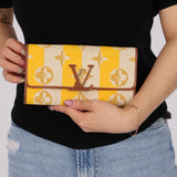 Louis Vuitton Striped Canvas Capucines Long Wallet