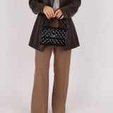 Chanel 1997 So Black Lucite Chain Handle Patent Flap Bag