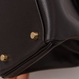 Hermès 2005 Chocolate Epsom Retourne Kelly 32 GHW