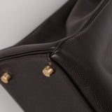 Hermès 2005 Chocolate Epsom Retourne Kelly 32 GHW