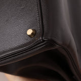 Hermès 2005 Chocolate Epsom Retourne Kelly 32 GHW
