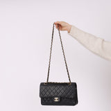 Chanel 2003 Caviar Medium Double Flap Bag