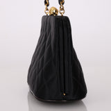 Chanel 1994 Satin Kisslock 24K GP Chain Mini Crossbody