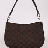 Gucci Chocolate Monogram Nylon Shoulder Bag