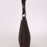 Gucci Chocolate Monogram Nylon Shoulder Bag