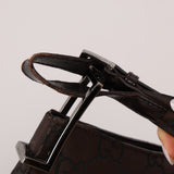 Gucci Chocolate Monogram Nylon Shoulder Bag