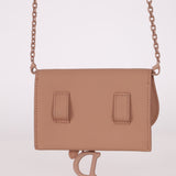 Dior Matte Calfskin Saddle Cardholder Crossbody