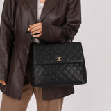 Chanel 2001 Caviar Kelly Top Handle 24k GP