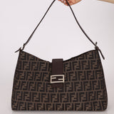 Rare Fendi Zucca Large Shoulder Bag