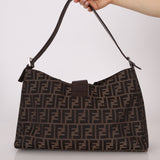 Rare Fendi Zucca Large Shoulder Bag