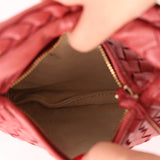 Rare Bottega Veneta Intrecciato Red Mini Hobo