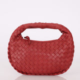 Rare Bottega Veneta Intrecciato Red Mini Hobo