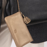 Loewe Metallic Gold Tassel Key Pouch