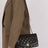 Chanel 1993 Lambskin Medium Diana Flap 24K GP