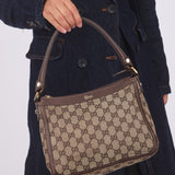 Gucci Monogram Canvas Shoulder Bag