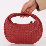 Rare Bottega Veneta Intrecciato Red Mini Hobo