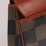 Fendi Pequin Checkered Kelly Top Handle