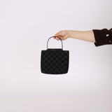 Gucci Suede Metal Top Handle Mini Frame Bag