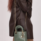 Dior 2015 Glossy Watersnake Chain Mini Lady Dior