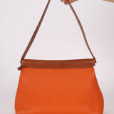 Hermès Orange Togo and Fauve Yeoh Bag PHW