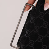Gucci Suede Metal Top Handle Mini Frame Bag