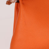 Hermès Orange Togo and Fauve Yeoh Bag PHW
