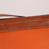 Hermès Orange Togo and Fauve Yeoh Bag PHW