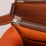 Hermès Orange Togo and Fauve Yeoh Bag PHW