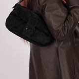 Fendi Leather Trimmed Ponyhair Baguette
