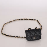 Chanel 21B Caviar Micro Flap Waist Bag