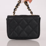 Chanel 21B Caviar Micro Flap Waist Bag
