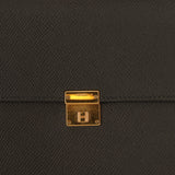 Hermès 2020 Vert Maquis Epsom Clic Wallet on Strap GHW