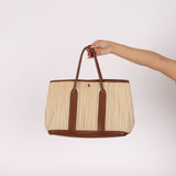Hermès 2008 Ribbed Canvas Negonda Garden Party GM