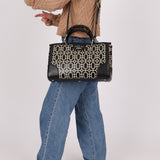 Gucci Geometric Bamboo Top Handle Bag
