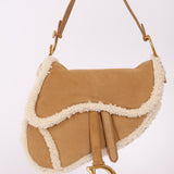 Dior Medium Shearling Saddle Bag