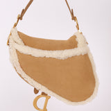 Dior Medium Shearling Saddle Bag