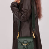 Gucci Small Lady Web Emerald Green Boxcalf Shoulder Bag