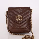 Chanel 1991 Caviar Chevron Crossbody